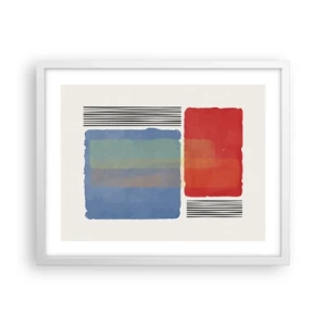 Plagát v bielom ráme - Duch a písmeno geometrie - 50x40 cm