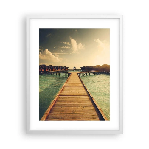 Plagát v bielom ráme - Vrelé pozvanie - 40x50 cm