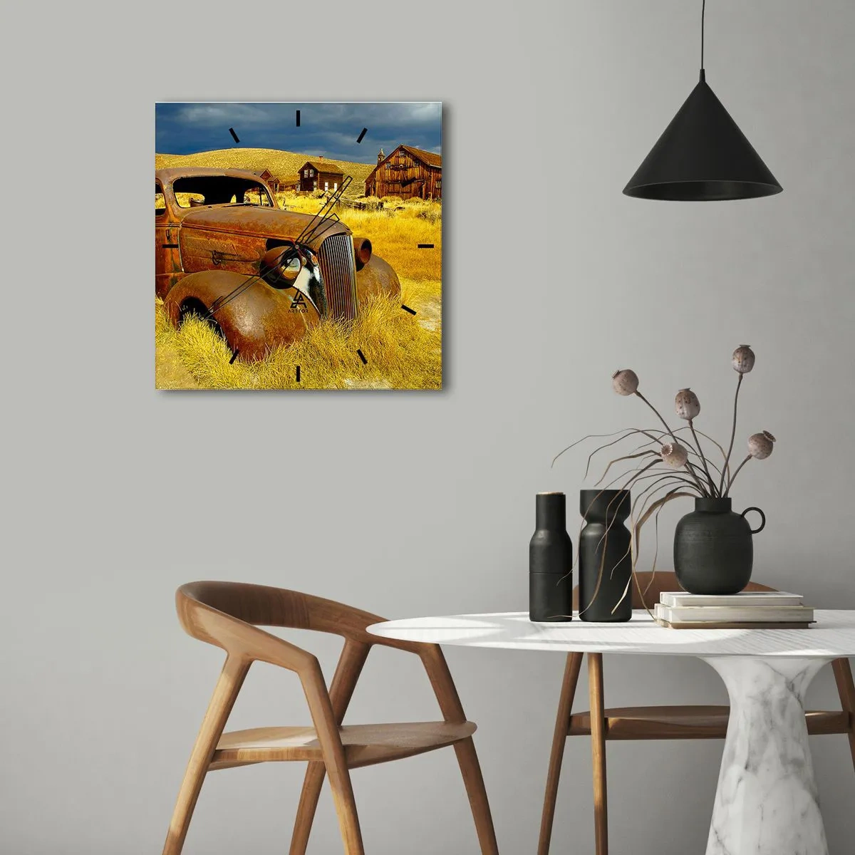 Nástenné hodiny - Zaslúžený odpočinok - 30x30 cm