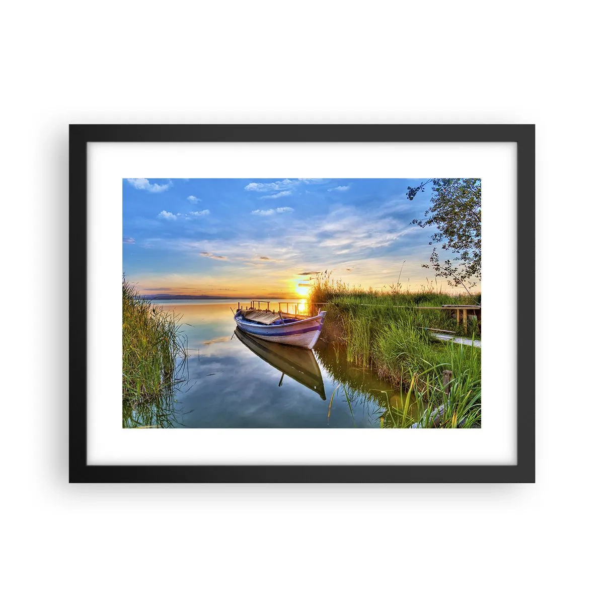 Plagát v čiernom ráme - Zátoka splnených snov - 40x30 cm