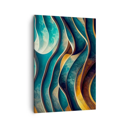 Obraz na plátne - Meandre modrej - 50x70 cm