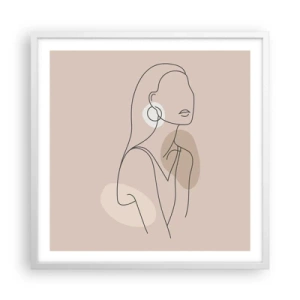 Plagát v bielom ráme - Dievčenská ikona - 60x60 cm