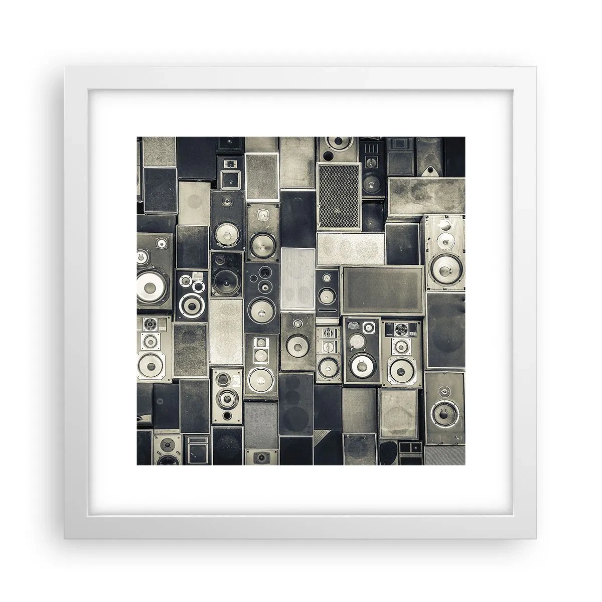 Plagát v bielom ráme - A všetko je v pohode - 30x30 cm