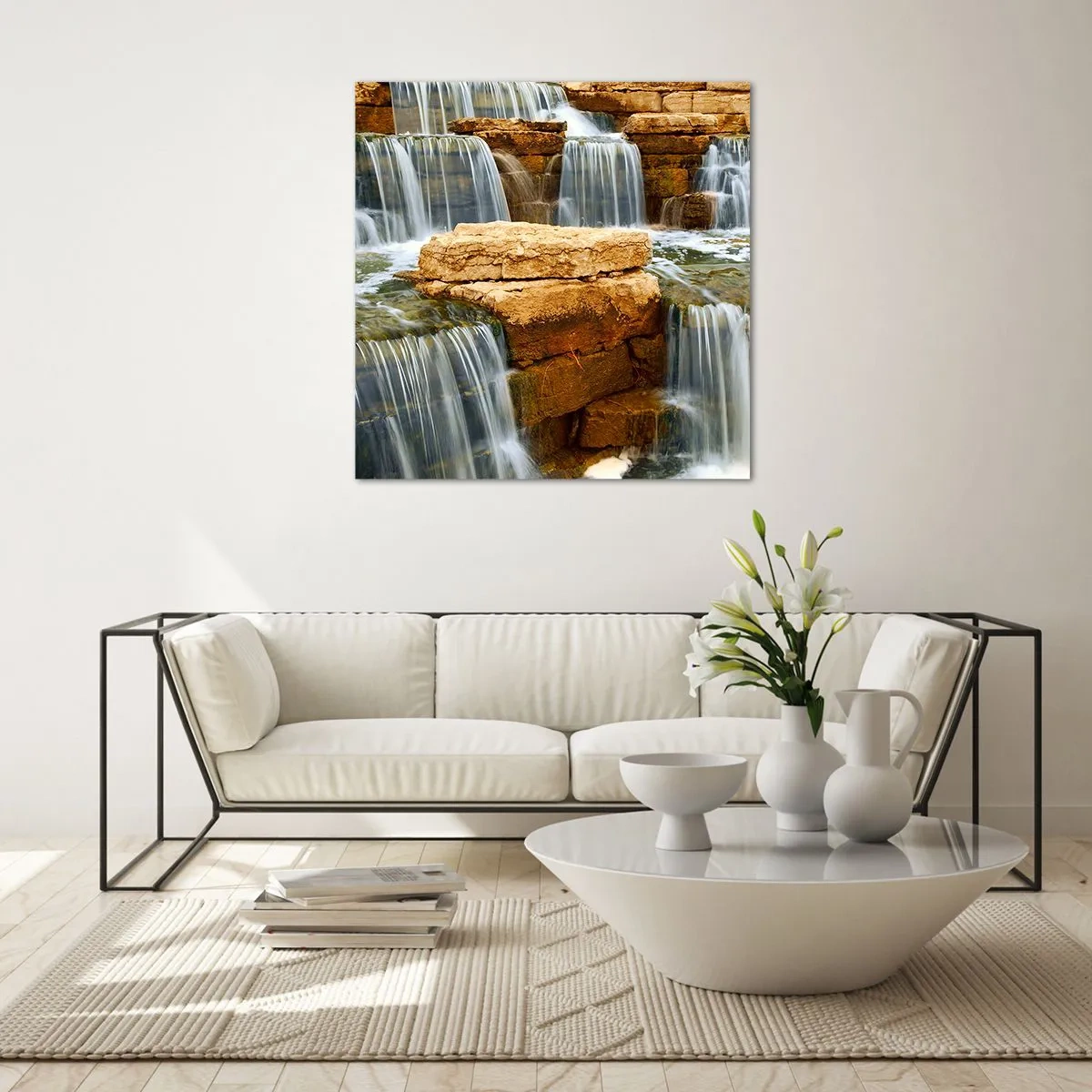 Obraz na skle - Schody do neba - 50x50 cm