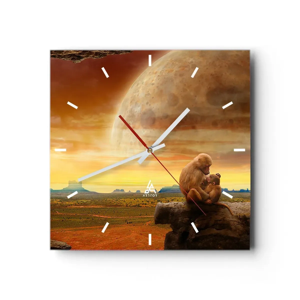 Nástenné hodiny - Láska je všade rovnaká - 40x40 cm