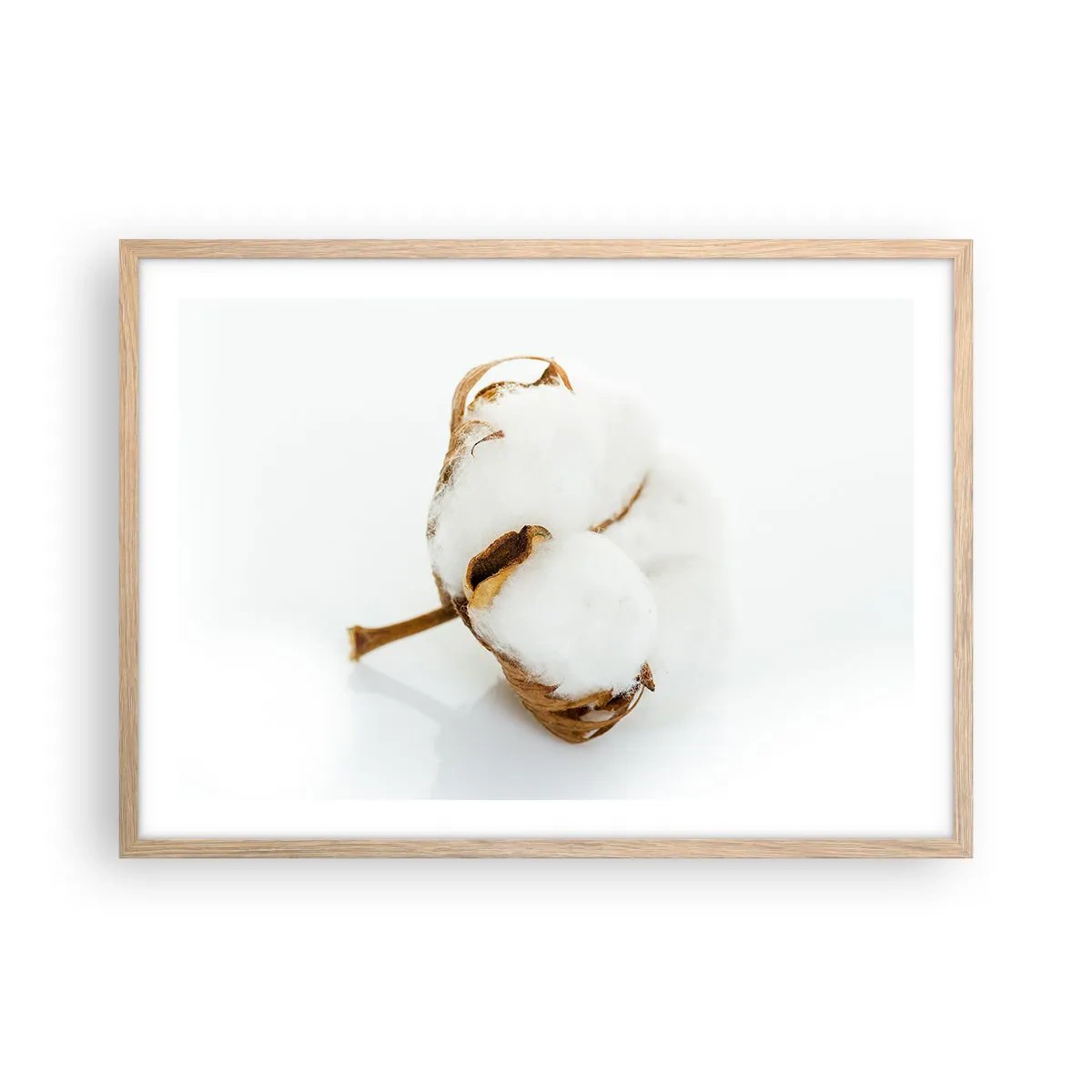 Plagát v ráme zo svetlého duba - Mäkká od prírody - 70x50 cm