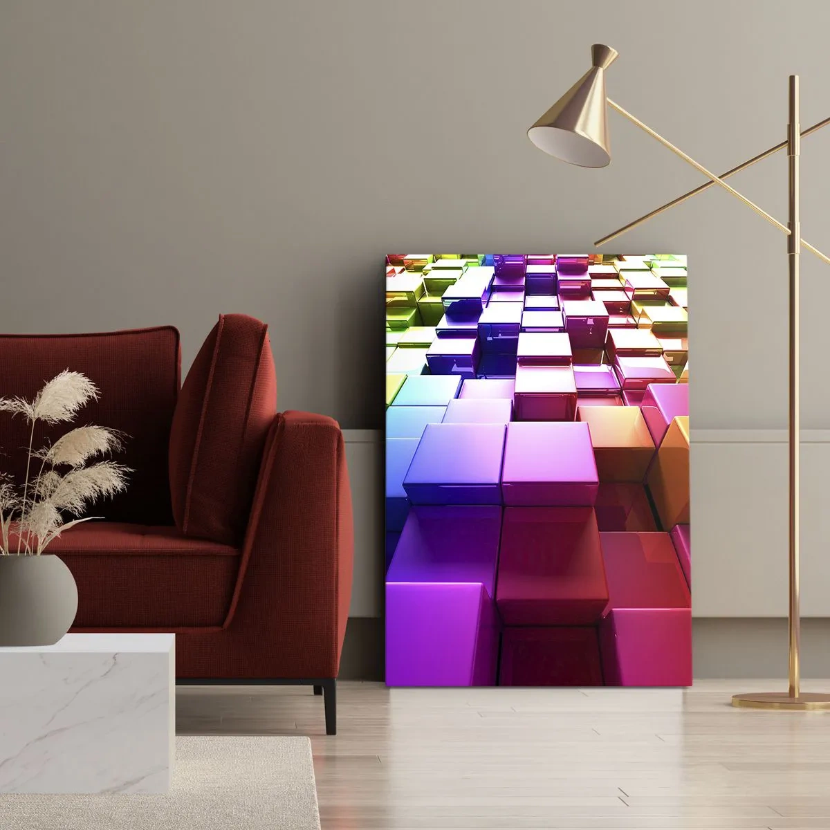 Obraz na plátne - Op-artové spoločne v tíme - 50x70 cm