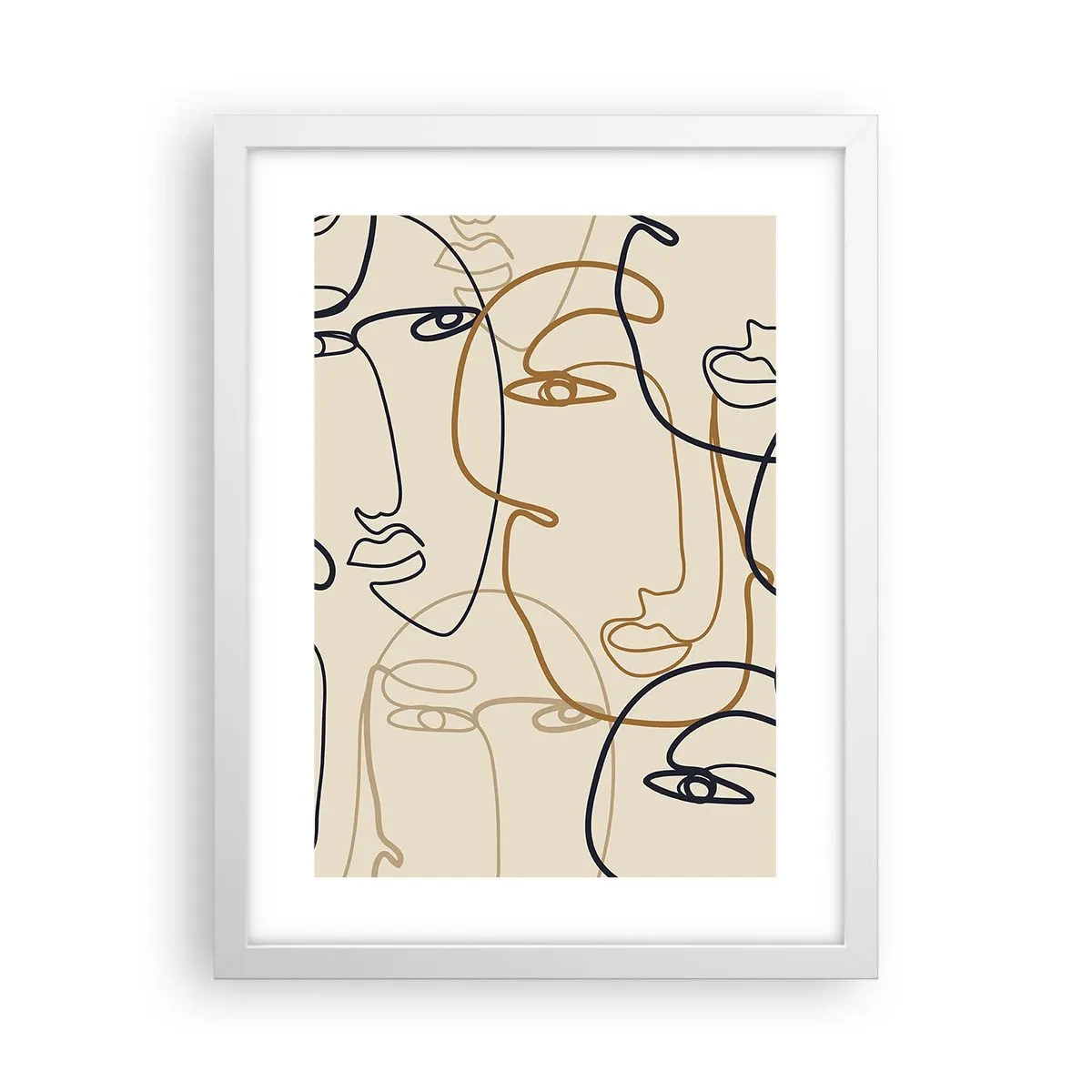 Plagát v bielom ráme - Portrét znásobený - 30x40 cm