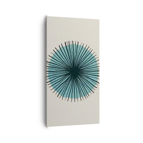 Obraz na plátne - Žiariaca modrá - 65x120 cm