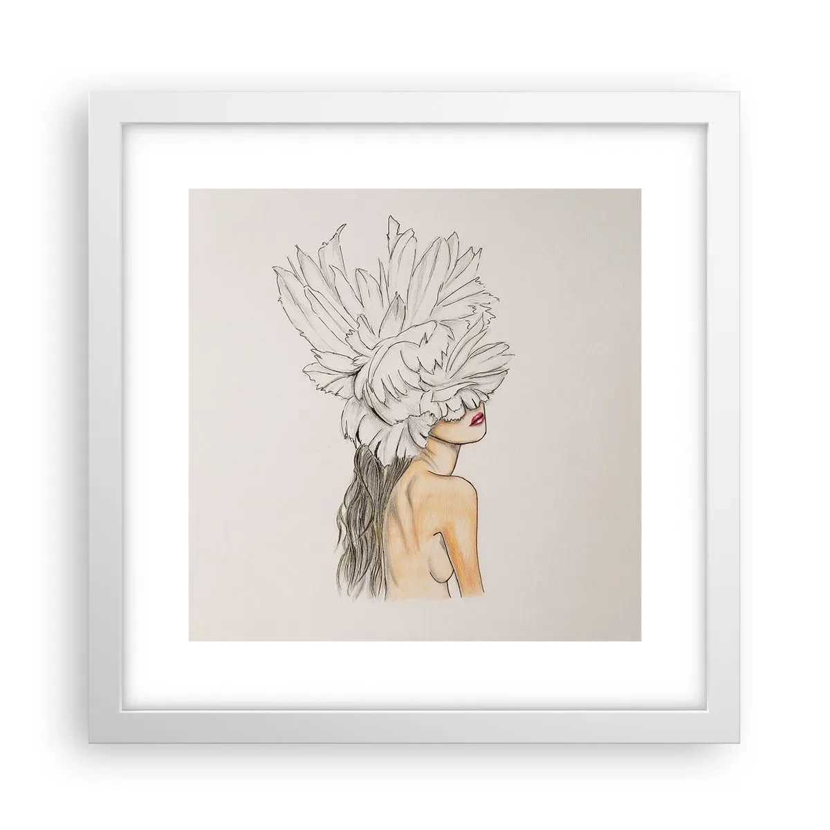 Plagát v bielom ráme - Vrchol krásy - 30x30 cm