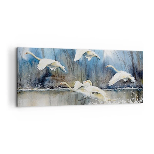 Obraz na plátne - Ako v poviedke o divokých labutiach - 120x50 cm