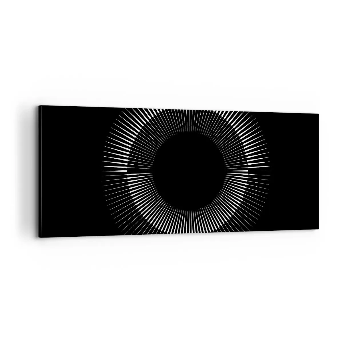 Obraz na plátne - Čierne slnko - 100x40 cm