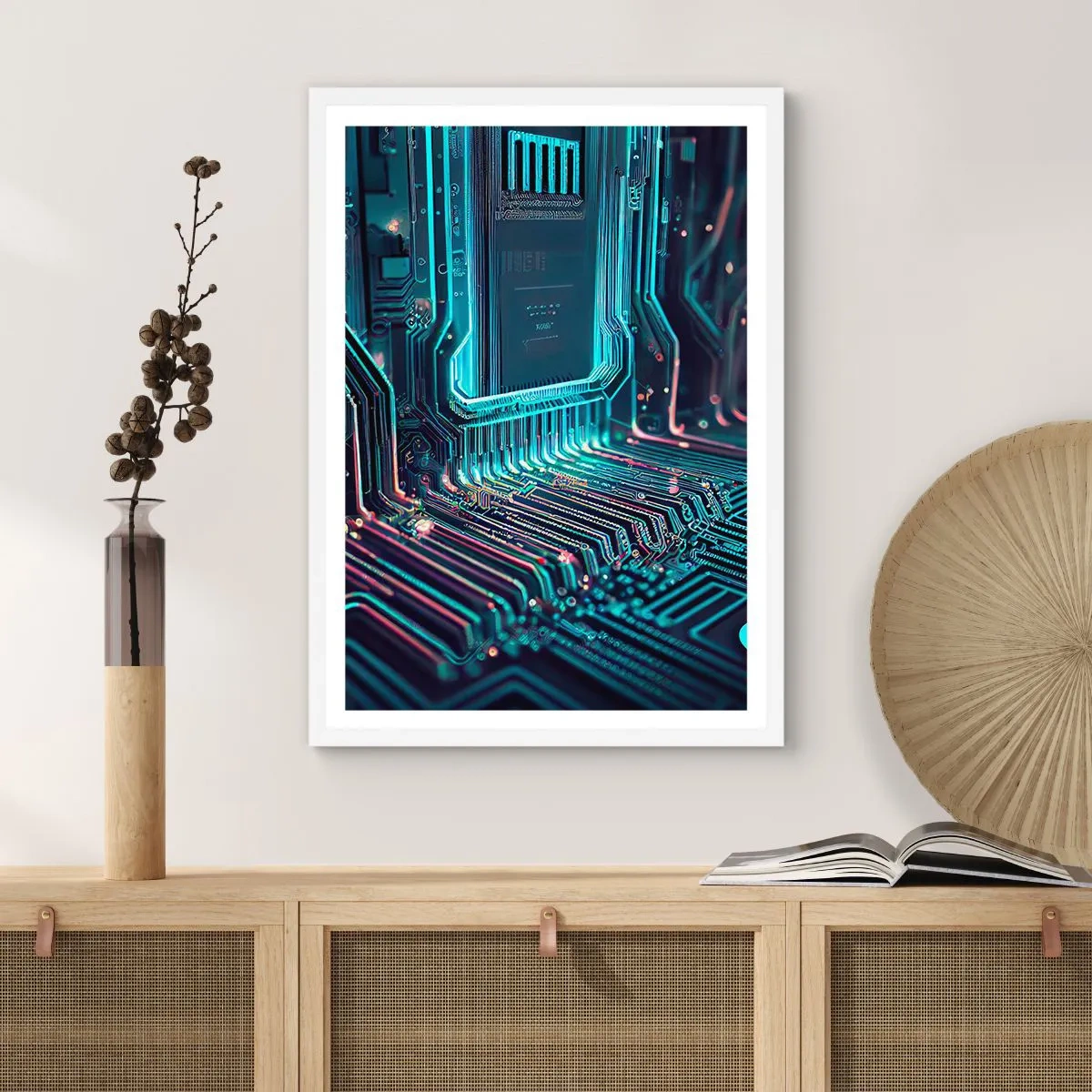 Plagát v bielom ráme - Len tak premýšľam… - 50x70 cm