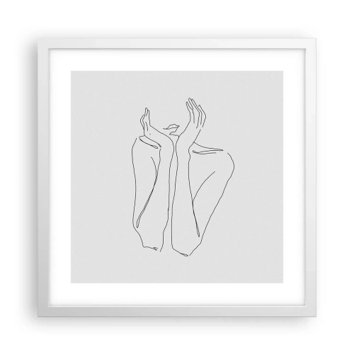 Plagát v bielom ráme - O čom snívajú dievčatá - 40x40 cm