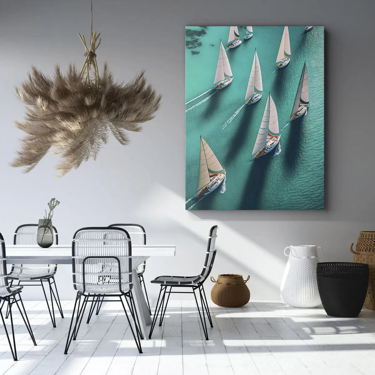 Obraz na plátne - Zápasenie s vetrom - 80x120 cm