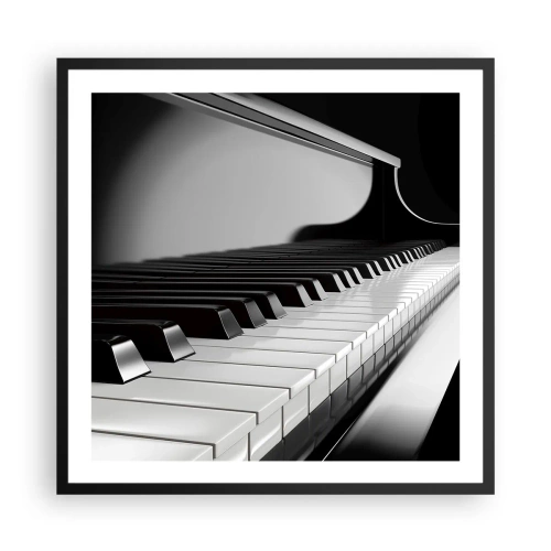 Plagát v čiernom ráme - Harmónia tvarov a farieb - 60x60 cm