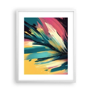 Plagát v bielom ráme - Kompozícia – explózia radosti - 40x50 cm
