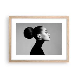 Plagát v ráme zo svetlého duba - Moderná Nefertiti - 40x30 cm