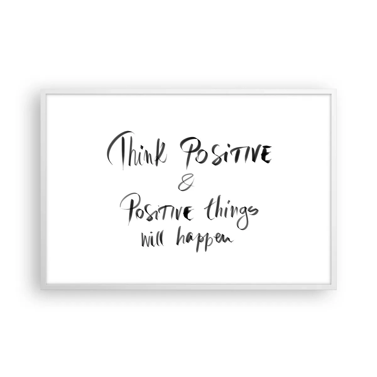 Plagát v bielom ráme - Ako žiť? - 91x61 cm