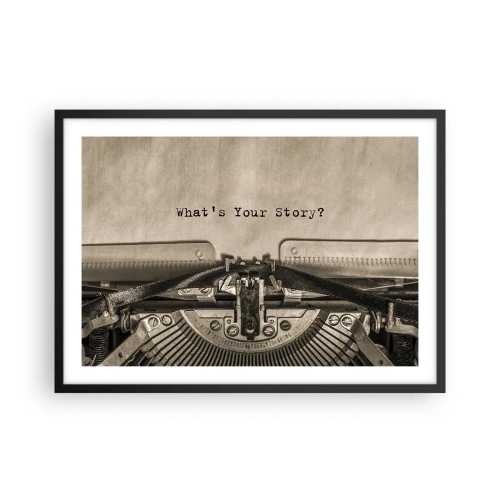 Plagát v čiernom ráme - Povedz mi - 70x50 cm