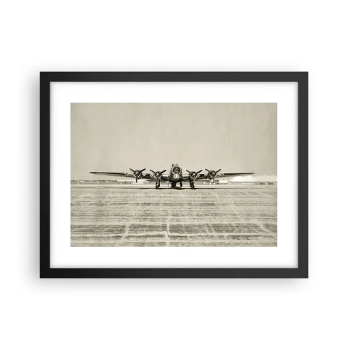 Plagát v čiernom ráme - Ako vždy pripravený - 40x30 cm