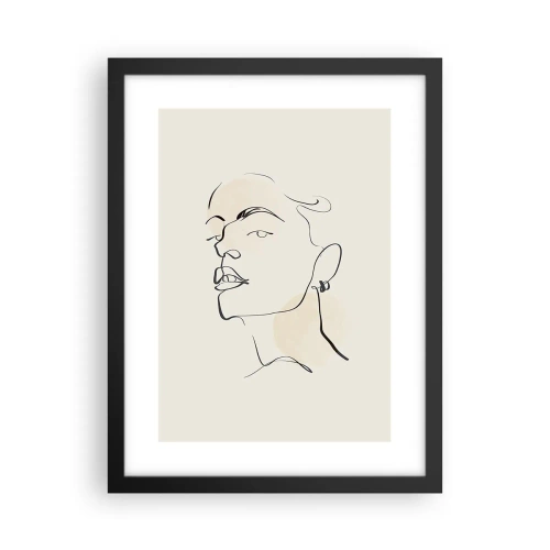 Plagát v čiernom ráme - Hrdý pohľad - 30x40 cm