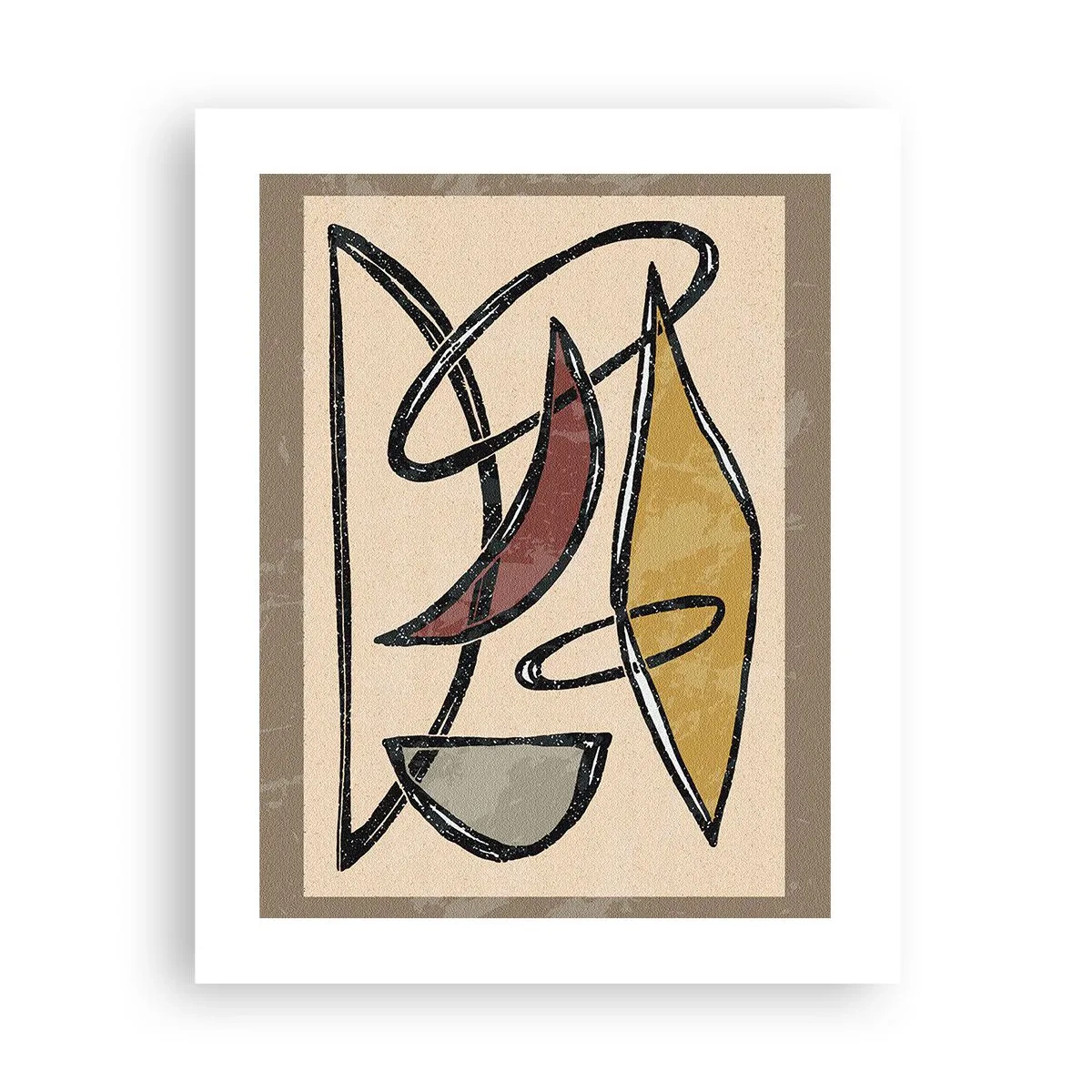 Plagát - Kompozícia – oblúky a ovály - 40x50 cm