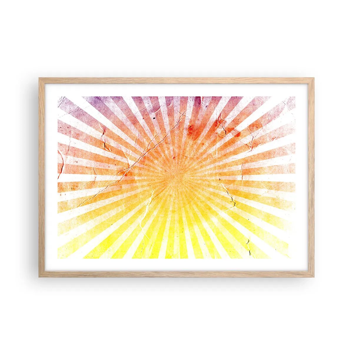 Plagát v ráme zo svetlého duba - Východy a západy - 70x50 cm