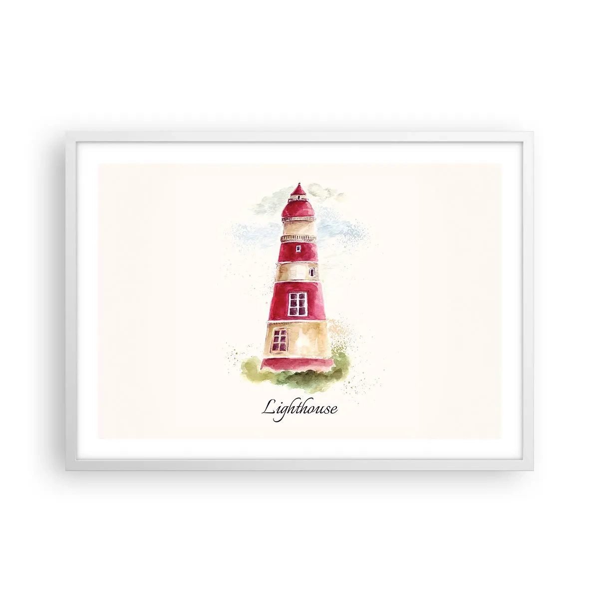 Plagát v bielom ráme - Tu je vždy počasie - 70x50 cm