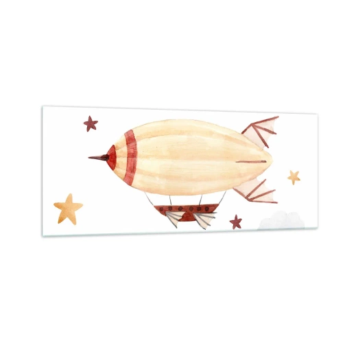 Obraz na skle - Vzducholoď - 100x40 cm