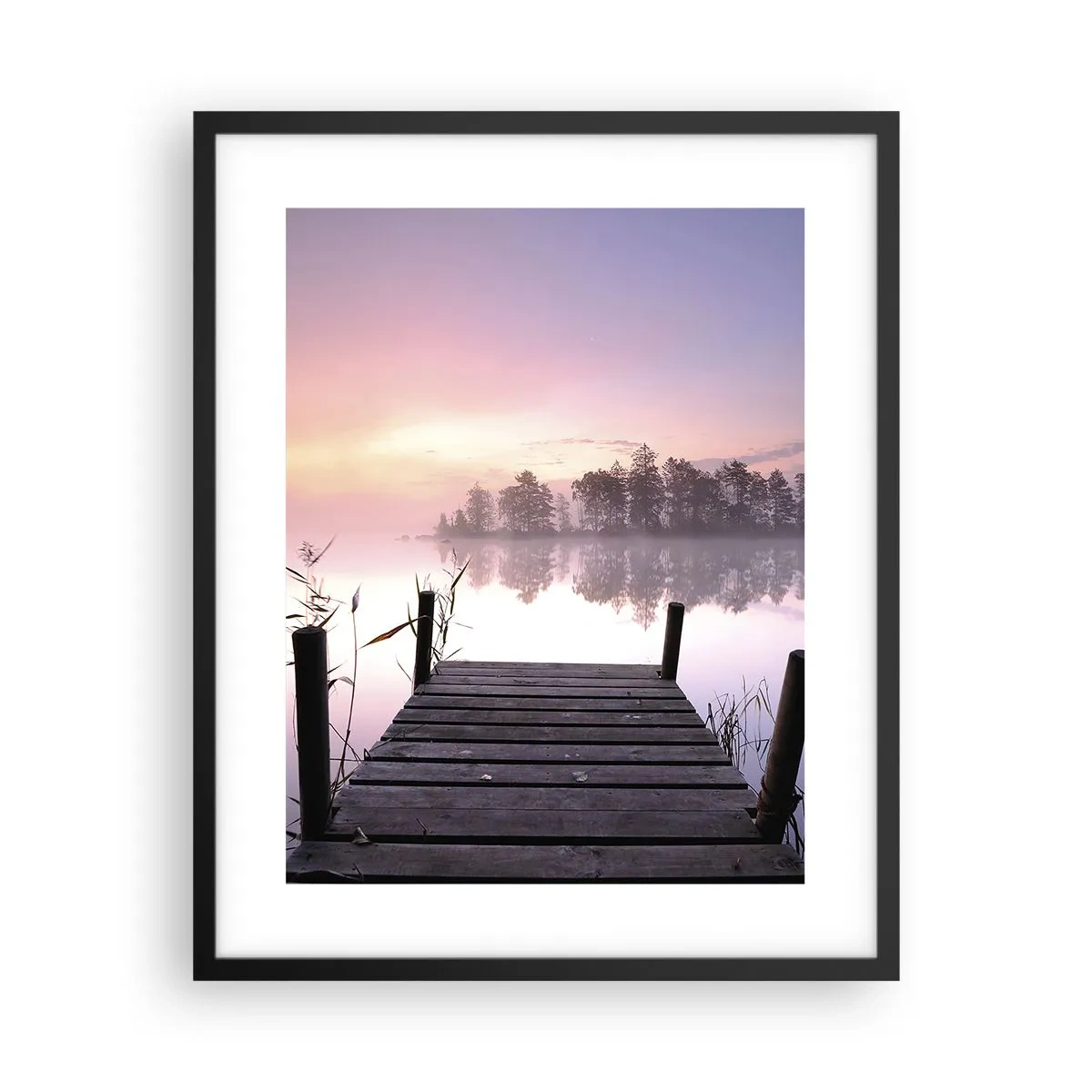 Plagát v čiernom ráme - Z ľaliovej hmly… - 40x50 cm