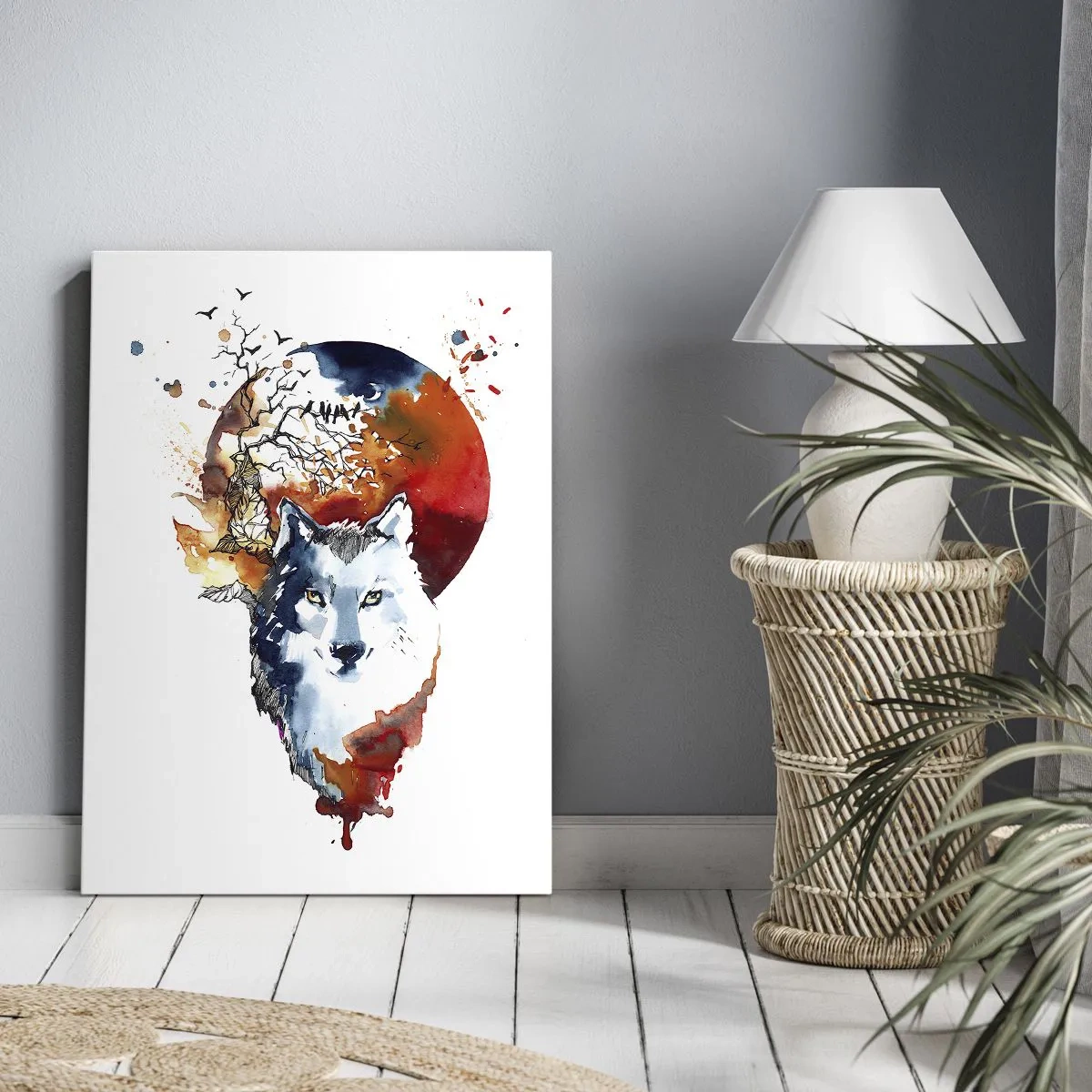 Obraz na plátne - Nosom na skle - 55x100 cm