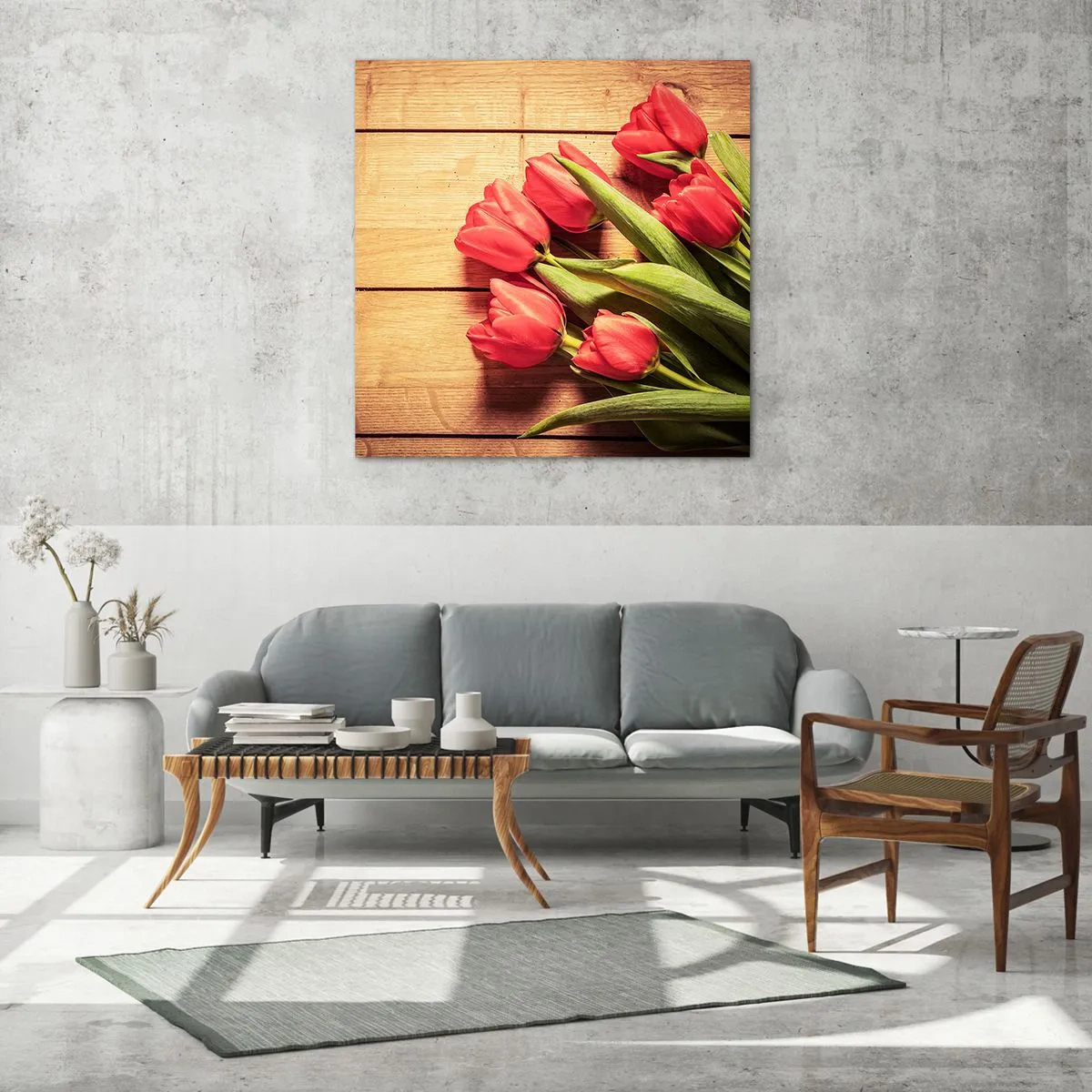 Obraz na skle - Jarné vyznanie - 60x60 cm