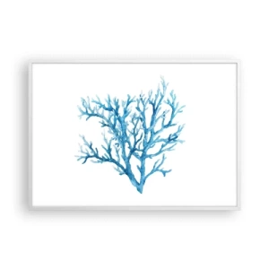 Plagát v bielom ráme - Morský filigrán - 100x70 cm