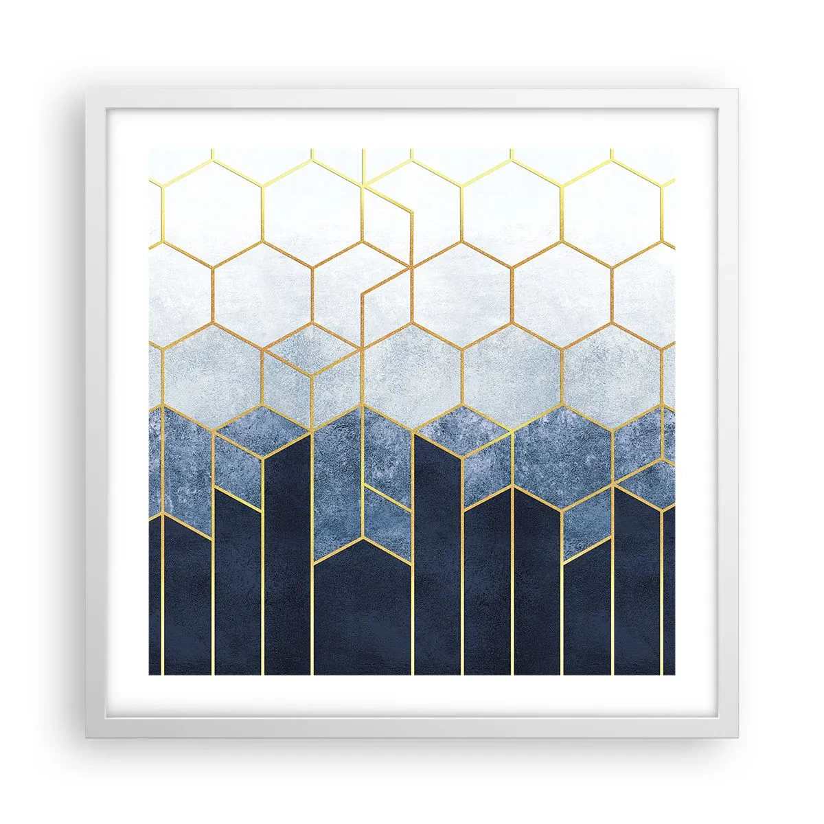 Plagát v bielom ráme - Kompozícia v synkopickom rytme - 50x50 cm