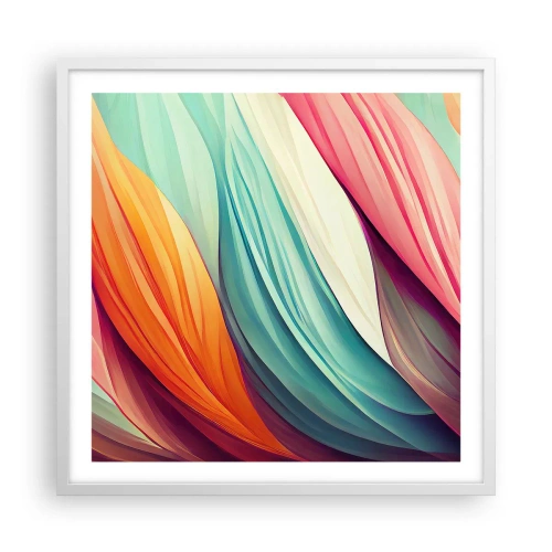 Plagát v bielom ráme - Dúhový uzol - 60x60 cm