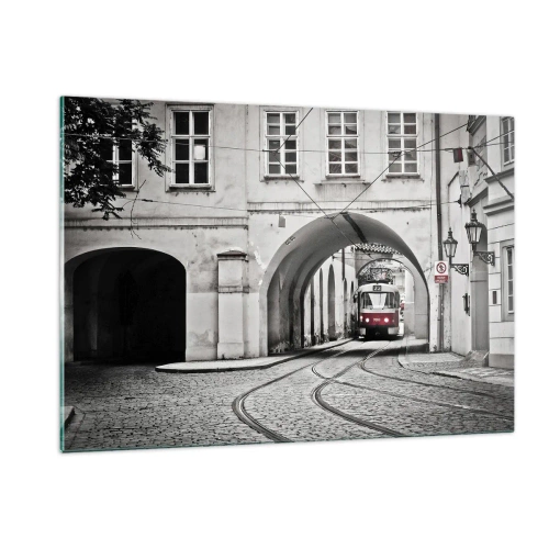 Obraz na skle - Mestským labyrintom - 120x80 cm