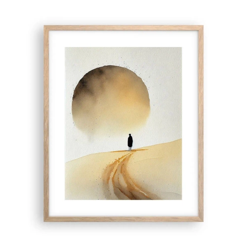 Plagát v ráme zo svetlého duba - Vždy túžba - 40x50 cm