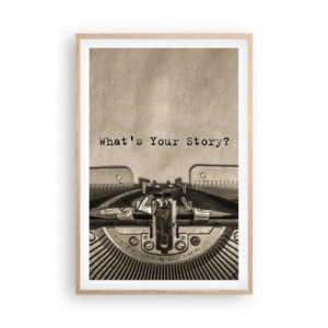 Plagát v ráme zo svetlého duba - Povedz mi - 61x91 cm