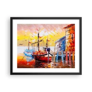 Plagát v čiernom ráme - Šťastný návrat - 50x40 cm