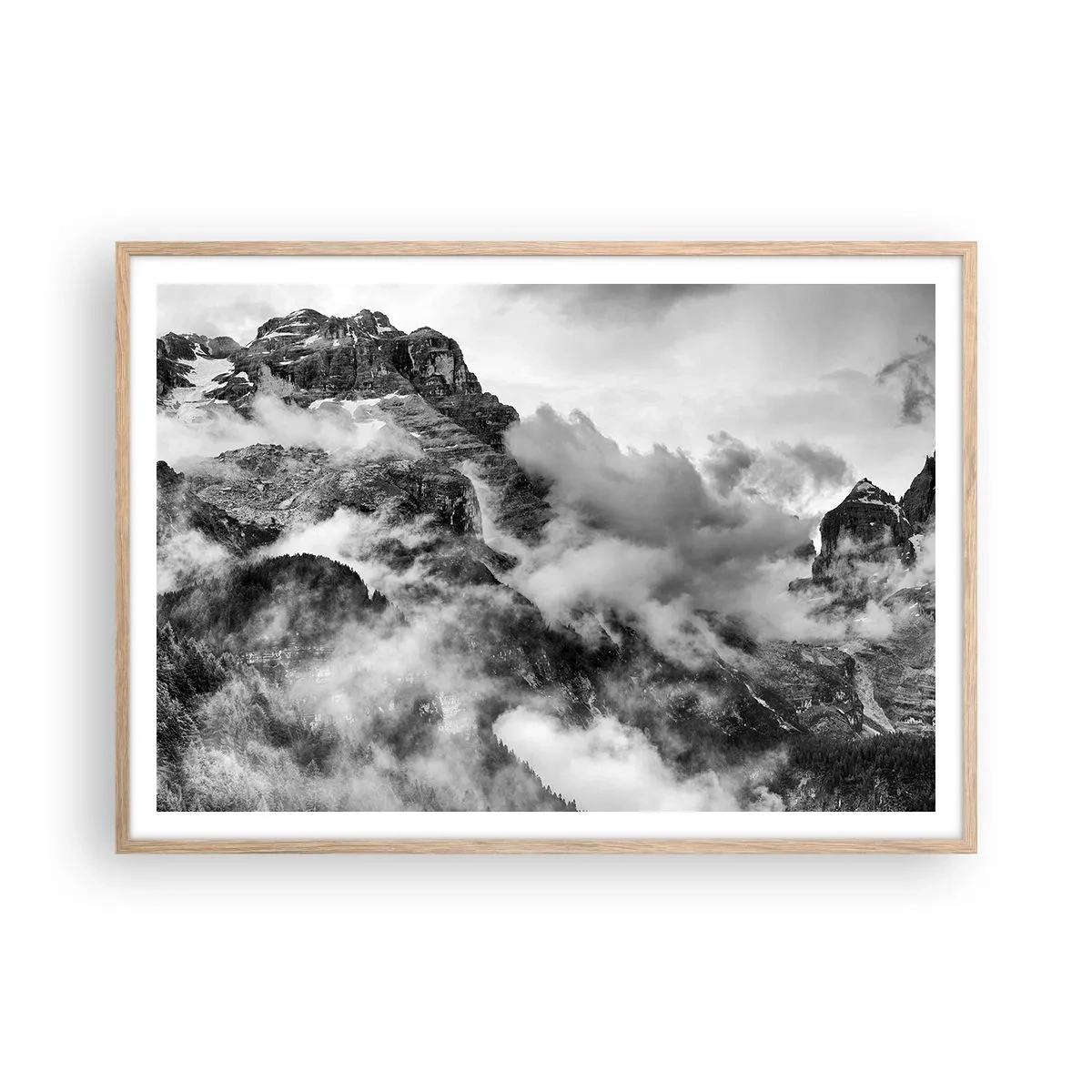 Plagát v ráme zo svetlého duba - Krásne a kruté - 100x70 cm