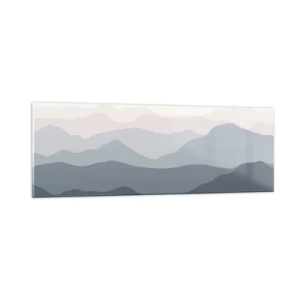 Obraz na skle - Vlny hôr - 90x30 cm