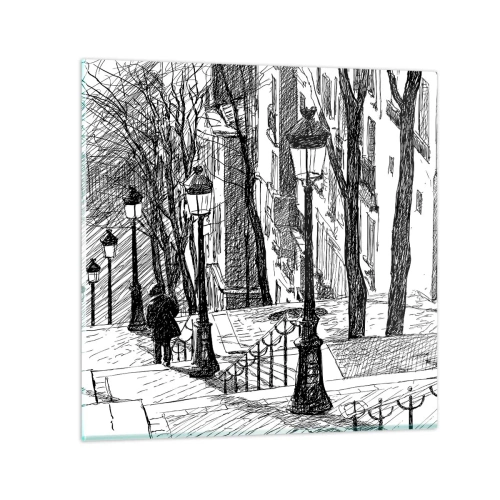 Obraz na skle - Milostný príbeh alebo horor? - 30x30 cm