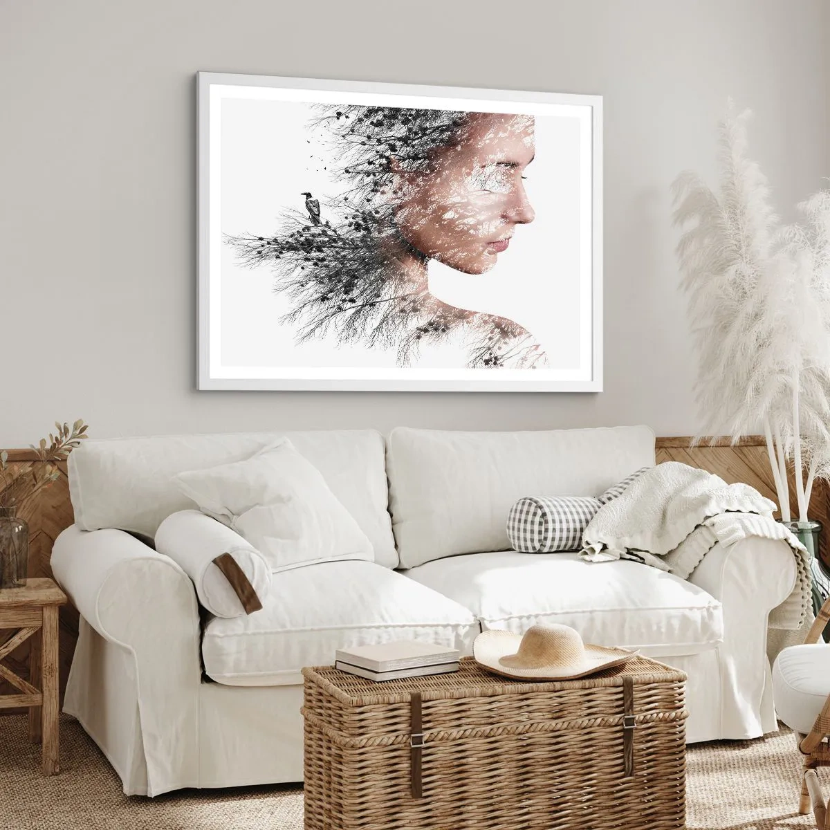 Plagát v bielom ráme - Duch lesa - 100x70 cm