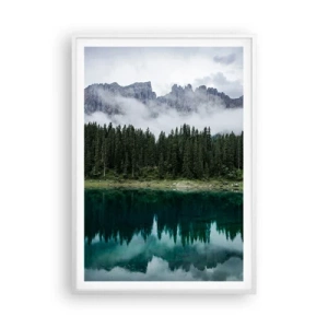 Plagát v bielom ráme - Ticho, ticho, neprebuďme spiacu vodu…. - 70x100 cm