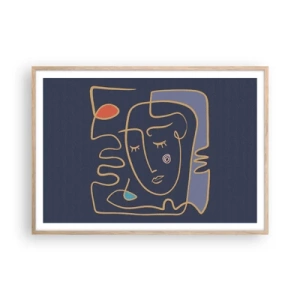 Plagát v ráme zo svetlého duba - V zádumčivosti - 100x70 cm