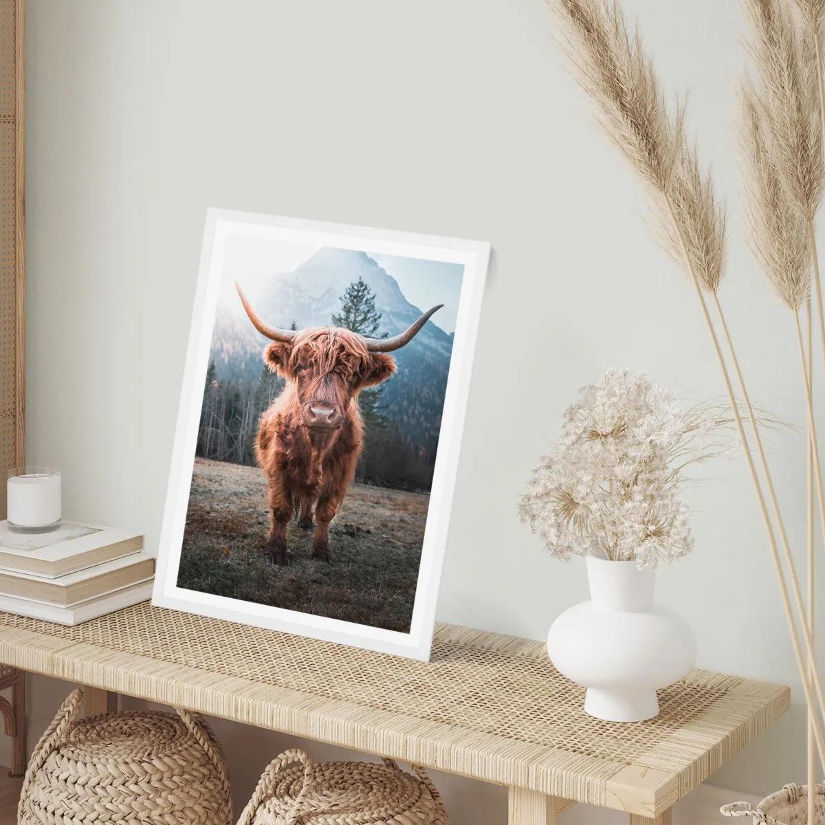 Plagát v bielom ráme - Pozdravy z horskej lúky - 70x100 cm