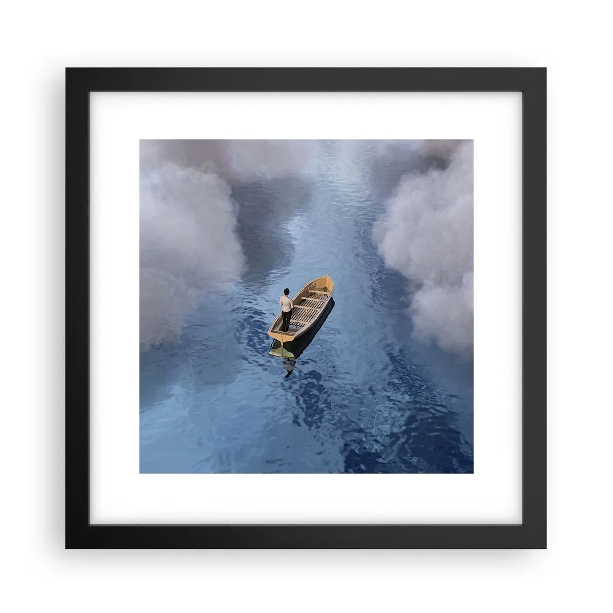 Plagát v čiernom ráme - Život – cesta – neistota - 30x30 cm
