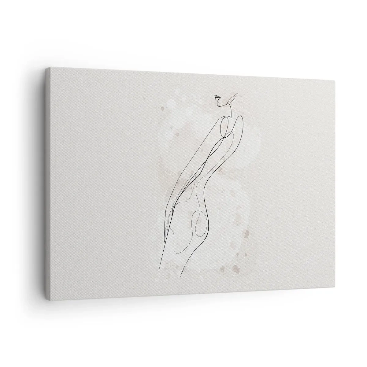 Obraz na plátne - Jemná siluetá skica v minimalistickom štýle - 70x50cm - Zablúdiť pohľadom - Moderná nástenná dekorácia do obývacej izby a spálne ARTTOR