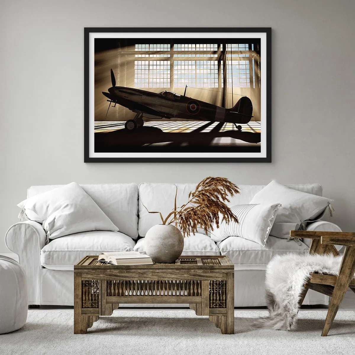 Plagát v čiernom ráme - Odpočinok bojovníka - 100x70 cm